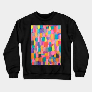 Rainbow patchwork abstract Crewneck Sweatshirt